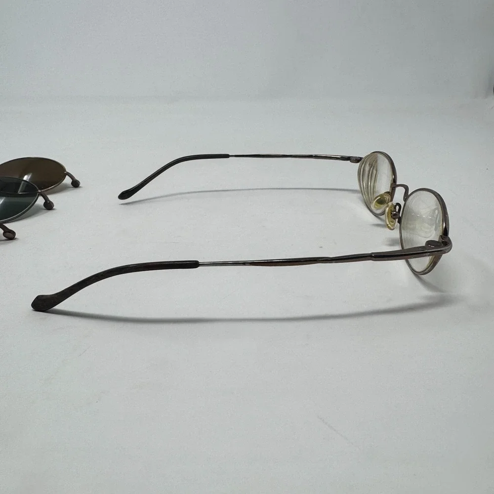 Vintage‎ Sunglasses w/ Magnetic Changeable Lenses Hippy Round Frames